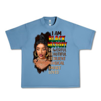 Pebble Blue I am black history black girl Urban Heavy Tee - FaDigitalArtStudio