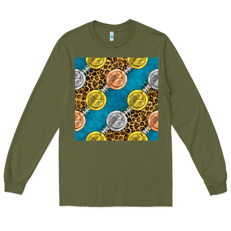 American Football Medal With Leopard Long Sleeve Tee by BundleAndBundleShop | Teevron