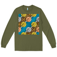 Army Green american football medal with leopard Long Sleeve Tee - BundleAndBundleShop
