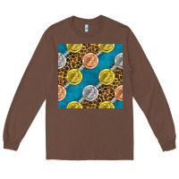 Chestnut american football medal with leopard Long Sleeve Tee - BundleAndBundleShop