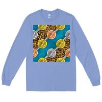 Colony Blue american football medal with leopard Long Sleeve Tee - BundleAndBundleShop