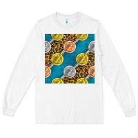 White american football medal with leopard Long Sleeve Tee - BundleAndBundleShop