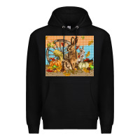 Black fall rabbit  mousepad Premium Hoodie - LillyAllenDesigns