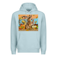 Blue Mist fall rabbit  mousepad Premium Hoodie - LillyAllenDesigns