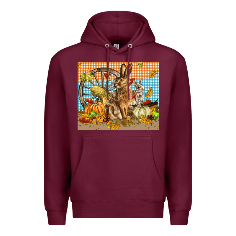 Fall Rabbit  Mousepad Premium Hoodie by LillyAllenDesigns | Teevron