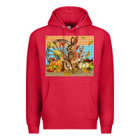 Cardinal fall rabbit  mousepad Premium Hoodie - LillyAllenDesigns