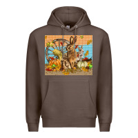 Coffee fall rabbit  mousepad Premium Hoodie - LillyAllenDesigns