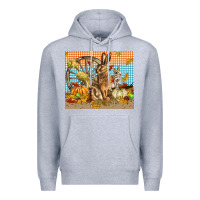 Heather Grey fall rabbit  mousepad Premium Hoodie - LillyAllenDesigns