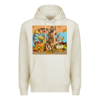Oatmeal Heather fall rabbit  mousepad Premium Hoodie - LillyAllenDesigns