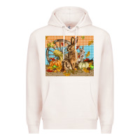 Pale Pink fall rabbit  mousepad Premium Hoodie - LillyAllenDesigns