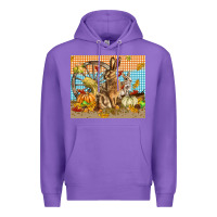 Purple fall rabbit  mousepad Premium Hoodie - LillyAllenDesigns