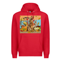 Red fall rabbit  mousepad Premium Hoodie - LillyAllenDesigns