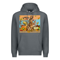 Rock fall rabbit  mousepad Premium Hoodie - LillyAllenDesigns