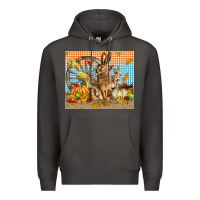 Smoke fall rabbit  mousepad Premium Hoodie - LillyAllenDesigns