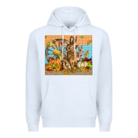White fall rabbit  mousepad Premium Hoodie - LillyAllenDesigns