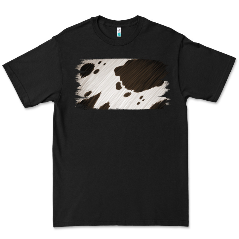 Cowhide Black And White Brush Strokes Background Premium Tee by Jasminsmagicworld | Teevron