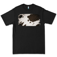 Black Cowhide Black and White Brush Strokes Background Premium Tee - Jasminsmagicworld