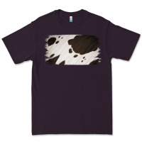Plum Cowhide Black and White Brush Strokes Background Premium Tee - Jasminsmagicworld
