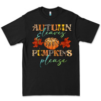 Black autumn leaves and pumpkins please Premium Tee - CowGirlArtShop