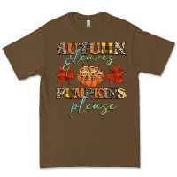 Cacao autumn leaves and pumpkins please Premium Tee - CowGirlArtShop