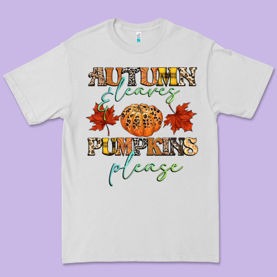 Autumn Leaves And Pumpkins Please Premium Tee Designed By Cowgirlartshop