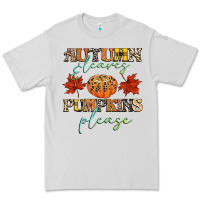 Dove Grey autumn leaves and pumpkins please Premium Tee - CowGirlArtShop