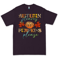 Plum autumn leaves and pumpkins please Premium Tee - CowGirlArtShop