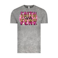 Cloud Rock Faith over fear  Breast Cancer Awareness Vintage Tee - FaDigitalArtStudio