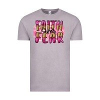 Vintage Zinc Faith over fear  Breast Cancer Awareness Vintage Tee - FaDigitalArtStudio