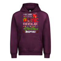 Mauve Wine i just want to drink hot chocolate watch christmas movies premium Urban Hoodie - baoMotion