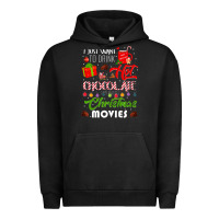 Pigment Black i just want to drink hot chocolate watch christmas movies premium Urban Hoodie - baoMotion