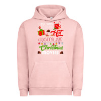 Pigment Salmon i just want to drink hot chocolate watch christmas movies premium Urban Hoodie - baoMotion