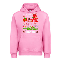 Fuchsia Pink i just want to drink hot chocolate watch christmas movies premium Urban Hoodie - baoMotion