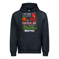 Navy i just want to drink hot chocolate watch christmas movies premium Urban Hoodie - baoMotion
