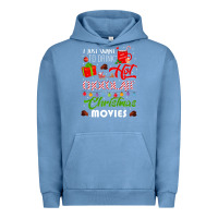 Pigment Pebble Blue i just want to drink hot chocolate watch christmas movies premium Urban Hoodie - baoMotion