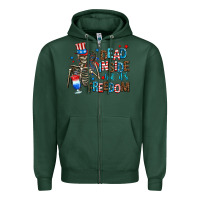 Sports Green dead inside but its freedom Zipper Hoodie - AdoDesignShop