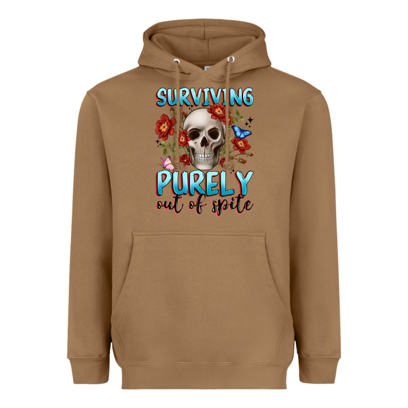 Surviving Purely Out Of Spite Heavyweight Hoodie by JahusDesignShop | Teevron
