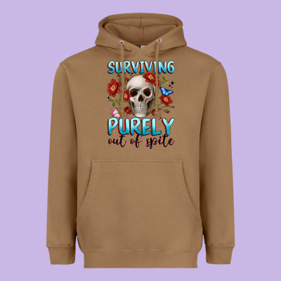 Surviving Purely Out Of Spite Heavyweight Hoodie Designed By Jahusdesignshop