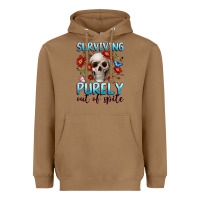 Toasted Coconut surviving purely out of spite Heavyweight Hoodie - JahusDesignShop