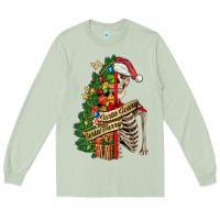 Matcha sorta merry sorta scary skeleton Long Sleeve Tee - FaDigitalArtStudio