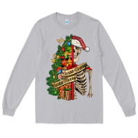 Moon Dust sorta merry sorta scary skeleton Long Sleeve Tee - FaDigitalArtStudio