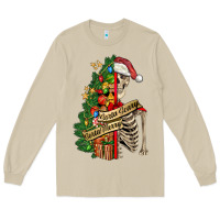 Mushroom sorta merry sorta scary skeleton Long Sleeve Tee - FaDigitalArtStudio