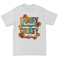 Dove Grey family thanksgiving turkey blessing Premium Tee - CowGirlArtShop