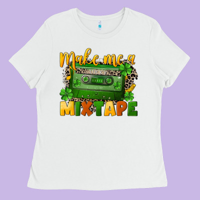 Make Me A Mixtape St. Patrick's Day Ladies Tee Designed By Cowgirlartshop