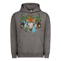 Pigment Tornado floral feather bull skull Urban Hoodie - JahusDesignShop