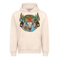 Sandshell floral feather bull skull Urban Hoodie - JahusDesignShop