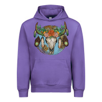 Tulip floral feather bull skull Urban Hoodie - JahusDesignShop