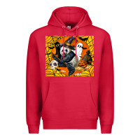 Cardinal panda halloween Premium Hoodie - LillyAllenDesigns