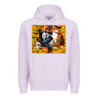 Lilac panda halloween Premium Hoodie - LillyAllenDesigns