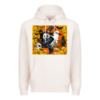 Pale Pink panda halloween Premium Hoodie - LillyAllenDesigns